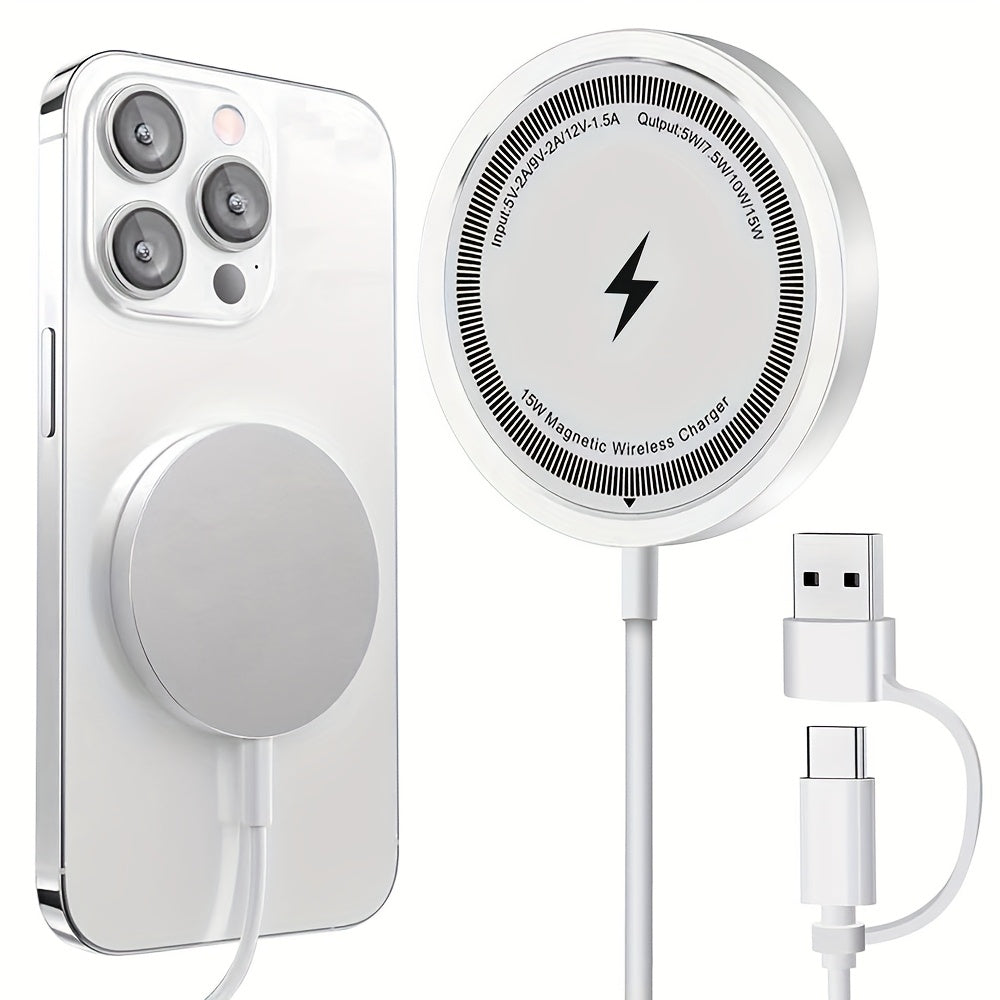 Trådlös Magnetisk Telefonladdare med USB-kabel Carvallo
