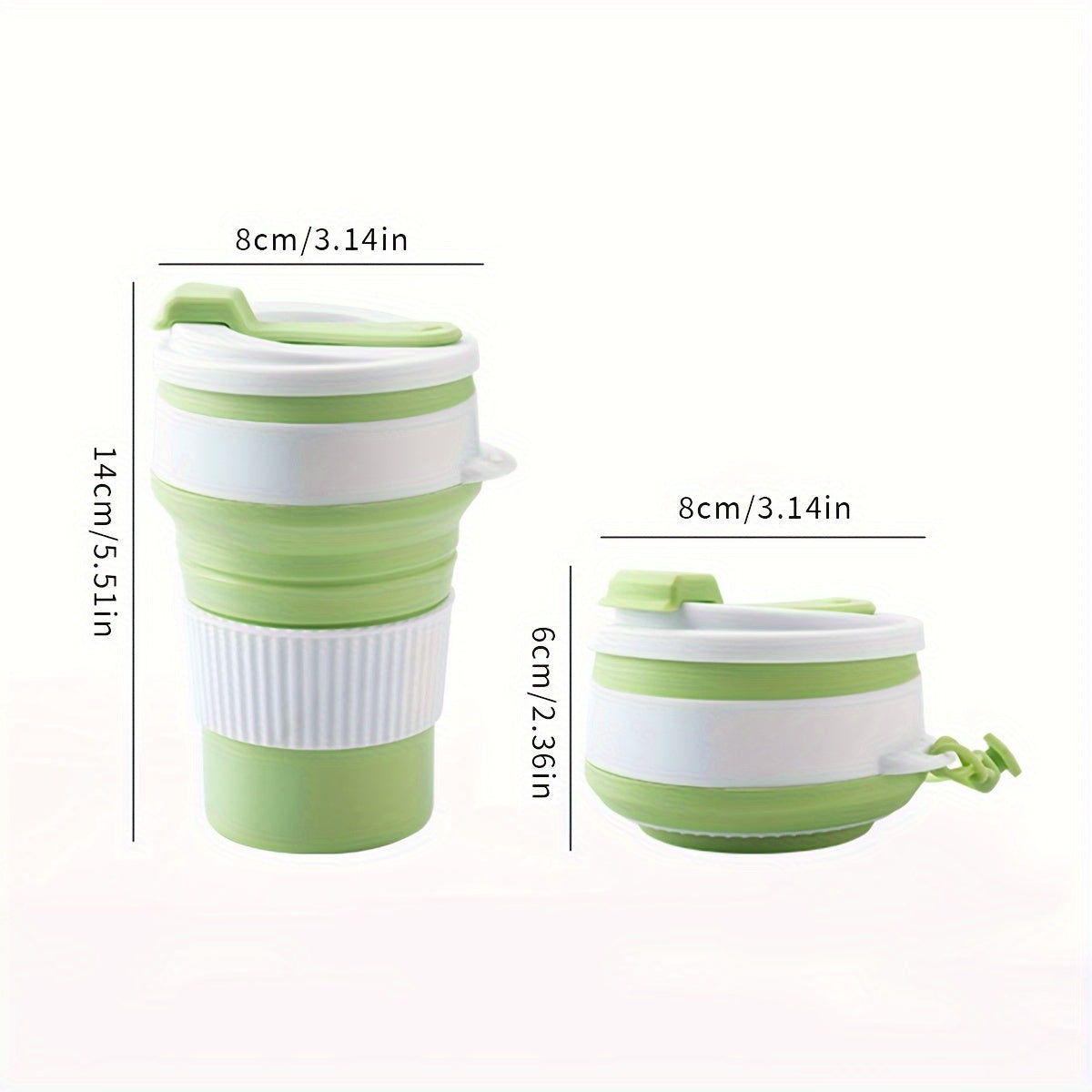 Carvallo Traviva Cup | Livsmedelsgodkänd silikon | Med lock & läckageskydd | 14 × 8 cm Carvallo