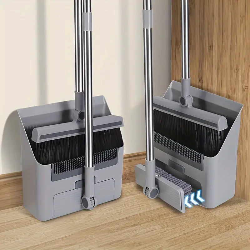 Carvallo- och sopskyffelset Cleanovo Duo | Multifunktionell med självrengörande kam | Ergonomisk & platsbesparande Carvallo