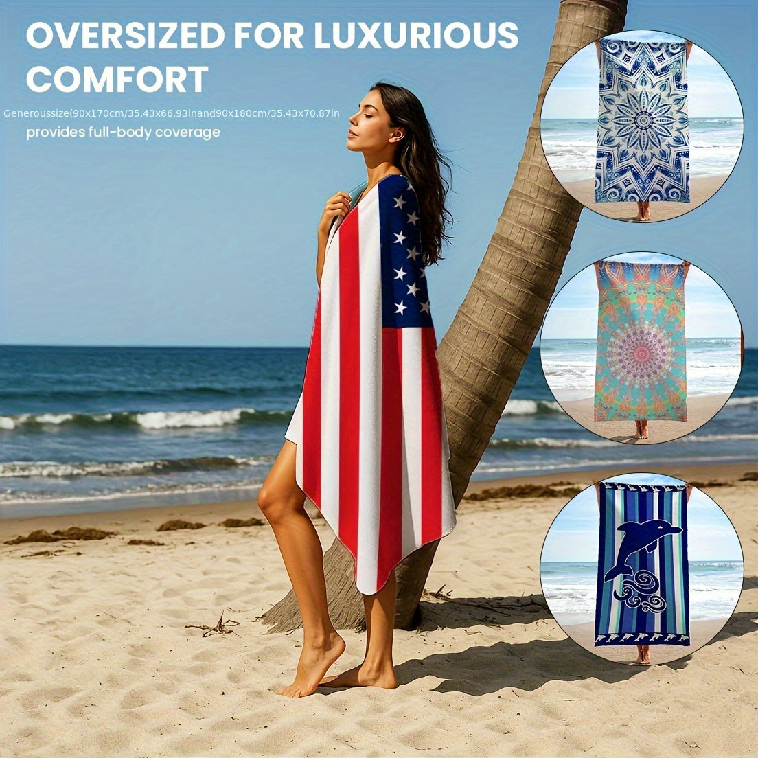 Mikrofiberstrandlakan – Mjukt, iögonfallande, stor passform MILA Sverige