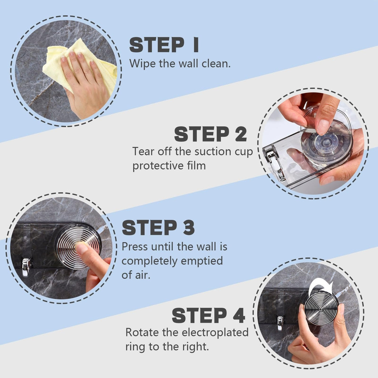 Platsbesparande sugkrokar – 5 hopfällbara justerbara vägghängare, ingen borrning behövs MILA Sverige