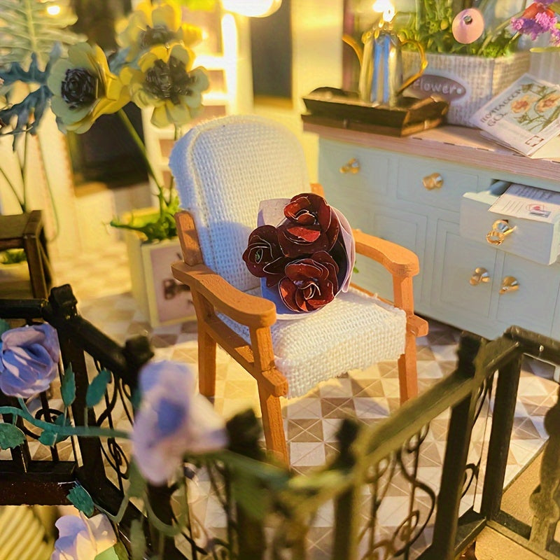 DIY Miniatyrväxthus med belysning – Handgjort 3D-pussel för kreativ dekoration Carvallo