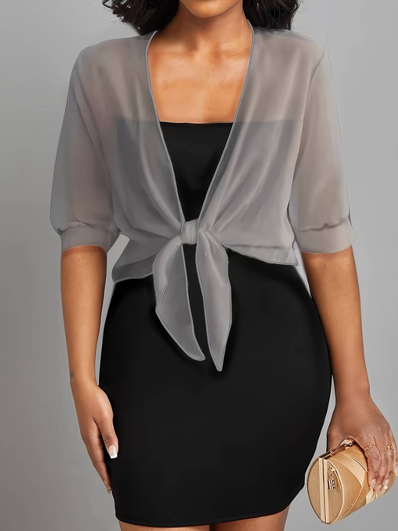 Vit Blus Dam Öppen Front Luftig Design i 100% Bomull Hemnix