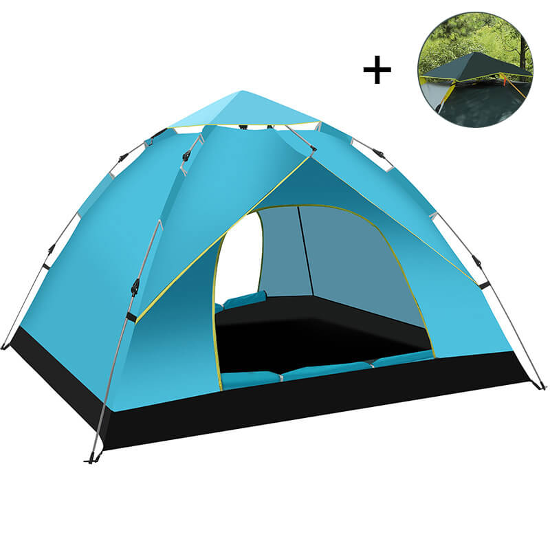 Expresstält 3 Sekunder Helautomatiskt Pop-up Tält Camping & Vandring-Pop-up Tält-BB-Blå-Small: 1-2 Personer 200x150cm-Hemnix