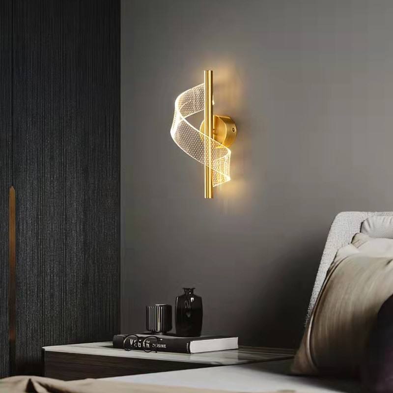 Vägglampa Modern Glas LED Guldarmatur Carvallo