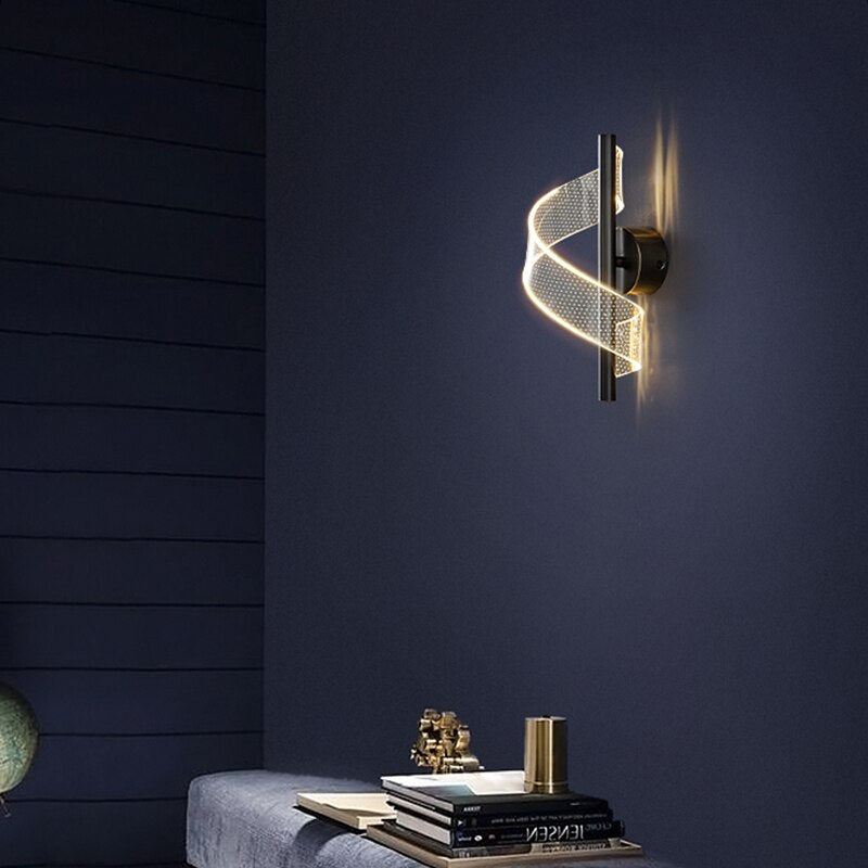 Vägglampa Modern Glas LED Guldarmatur Carvallo