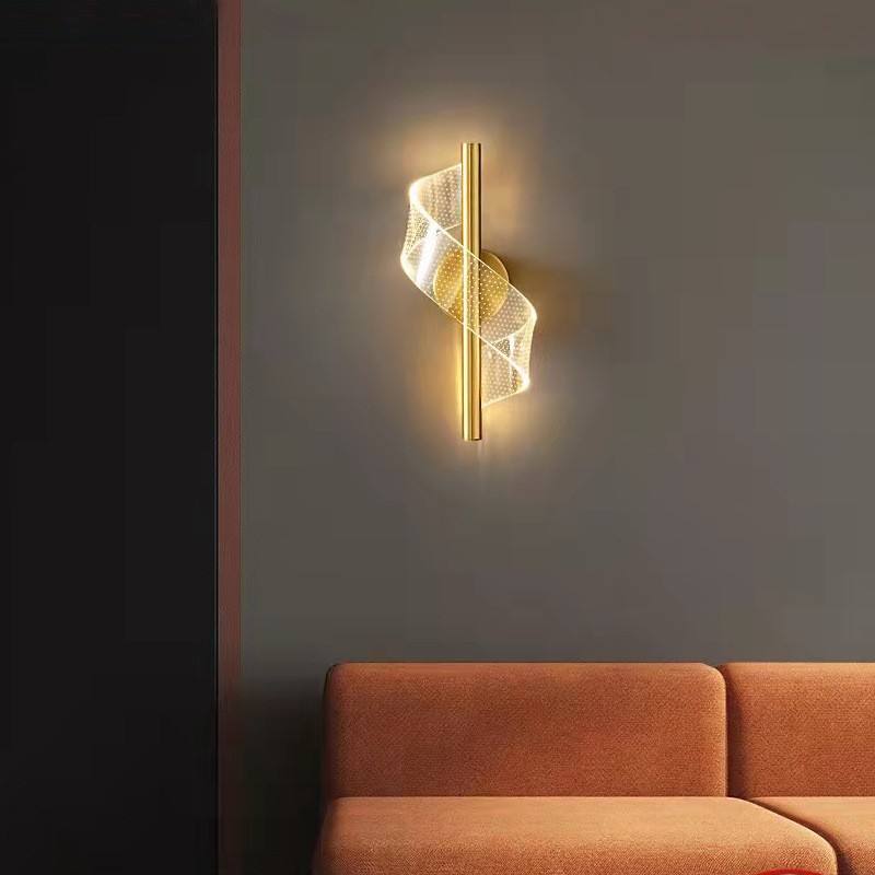 Vägglampa Modern Glas LED Guldarmatur Carvallo