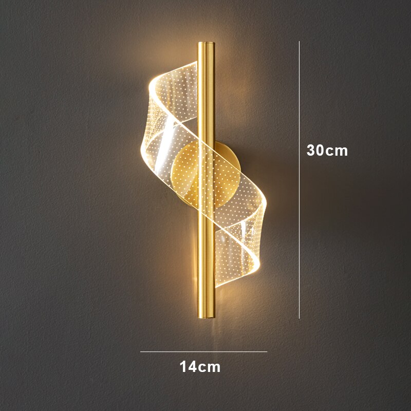 Vägglampa Modern Glas LED Guldarmatur Carvallo