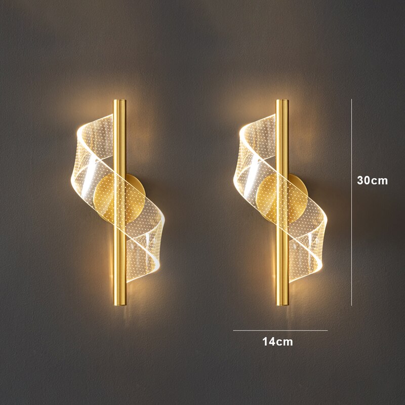 Vägglampa Modern Glas LED Guldarmatur Carvallo