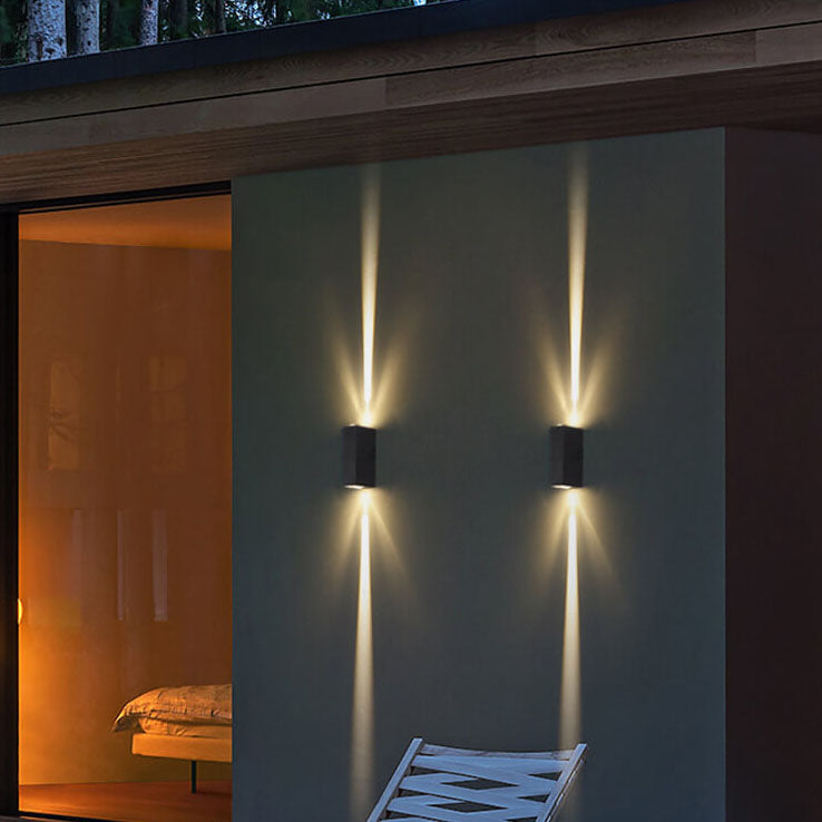 Utomhus Svart Aluminium LED Vägglampa Carvallo