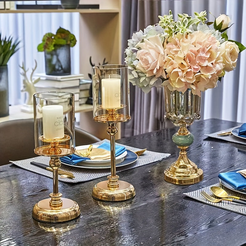 Ljusstakar Guld Metall Bordset Carvallo