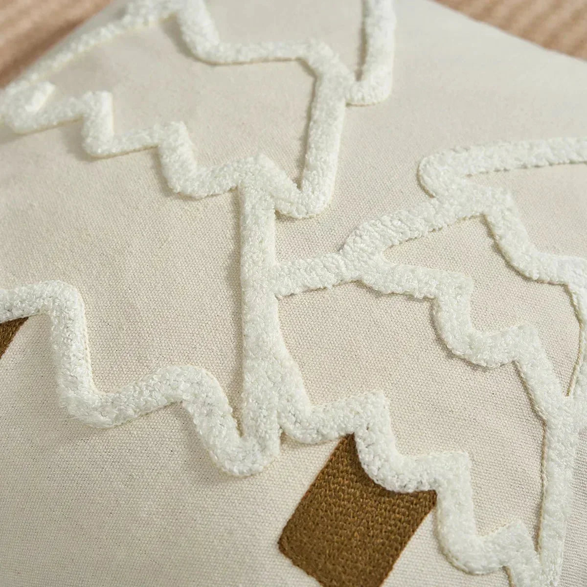 Broderad julgran kuddöverdrag i bomullscanvas Carvallo