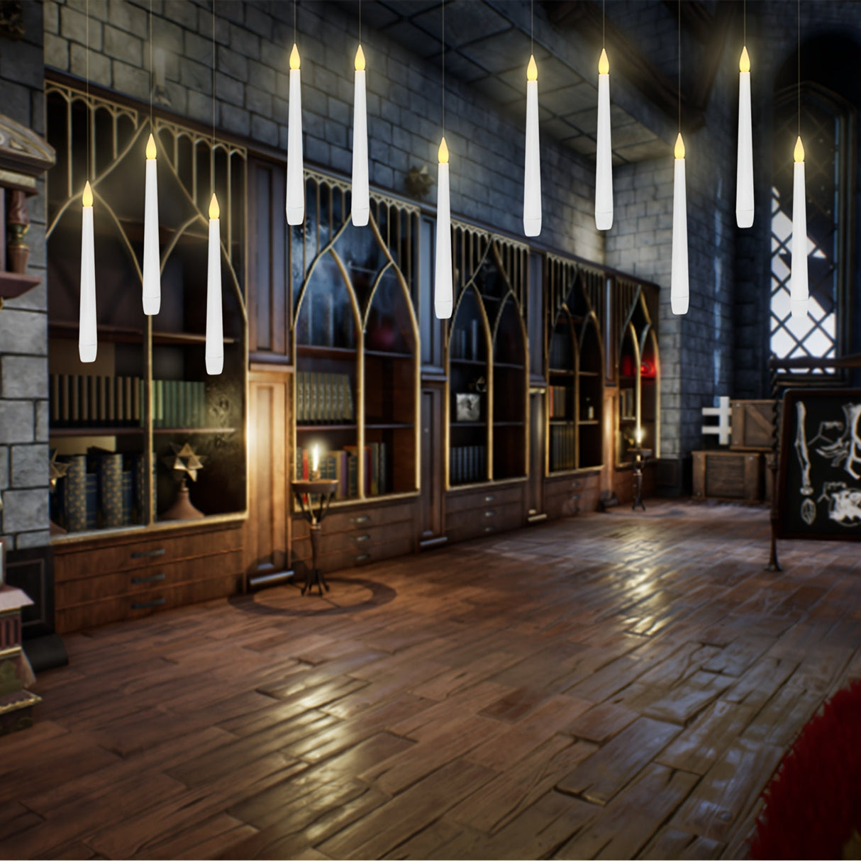 LED Ljus Hängande Flämtande Utan Flamma Set Carvallo