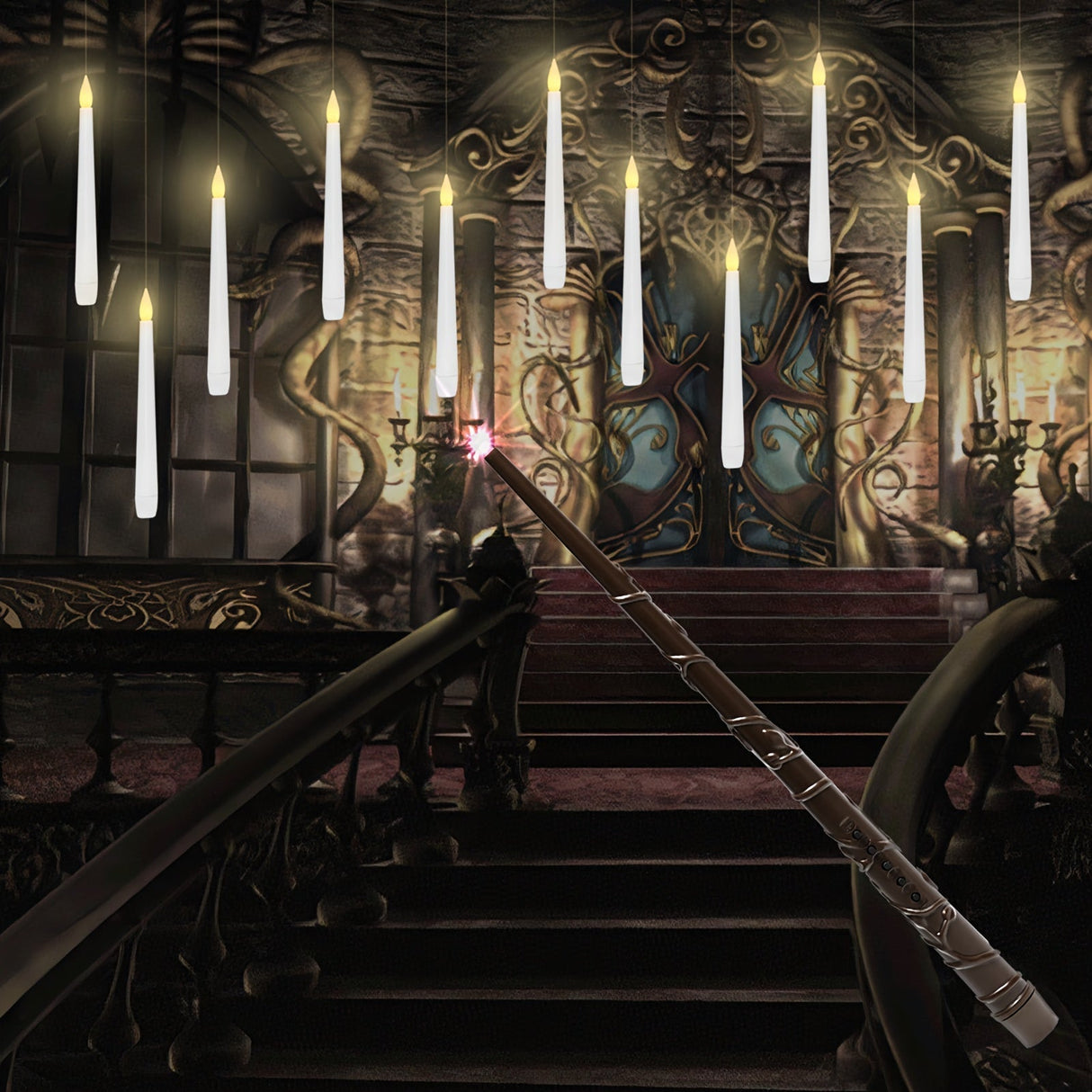 LED Ljus Hängande Flämtande Utan Flamma Set Carvallo