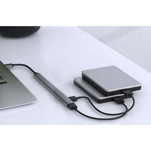 7-Portars USB-Hub i Aluminium – USB 3.2 Snabbladdning & Plug-and-Play Funktion Hemnix