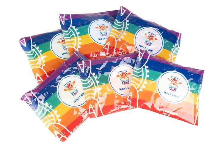 Holi Färgpulver 6-Pack-Holi Cow-Hemnix