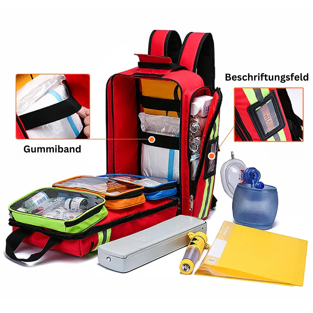 Carvallo SafePak Rescue+ | Vattentät & Reflekterande | För Första Hjälp & Överlevnad | 45×35×15 cm Carvallo