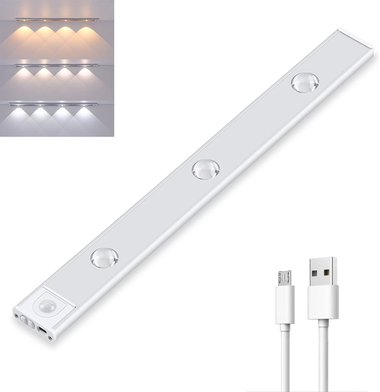 Trådlös Rörelsesensor LED-lampa – Uppladdningsbar och Lätt att Installera Carvallo