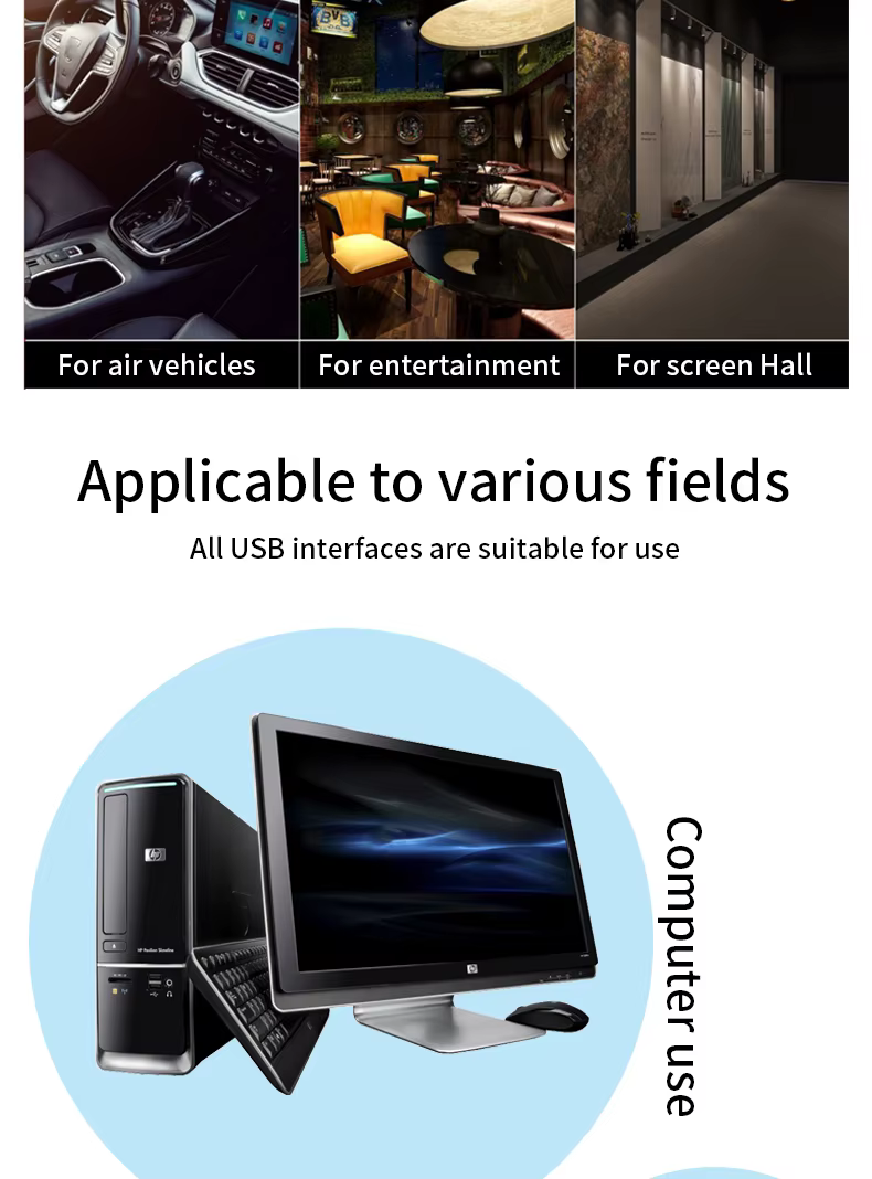 Royallure Bil Tak Stjärnig LED Interiör Ljus – USB Flexibel Ambient Belysning för Fester & Resor Carvallo