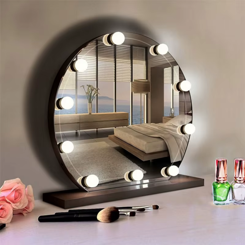 RoyaleGlow LED Makeup Mirror Lights – Dimbar & Justerbar 3-Färgers Sminkbelysning Carvallo