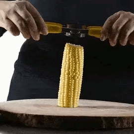 Royallure Rostfritt Stål Majskolvsskalare – Slät, Rörfri Kärnavlägsnande, Kompakt & Ergonomisk Carvallo