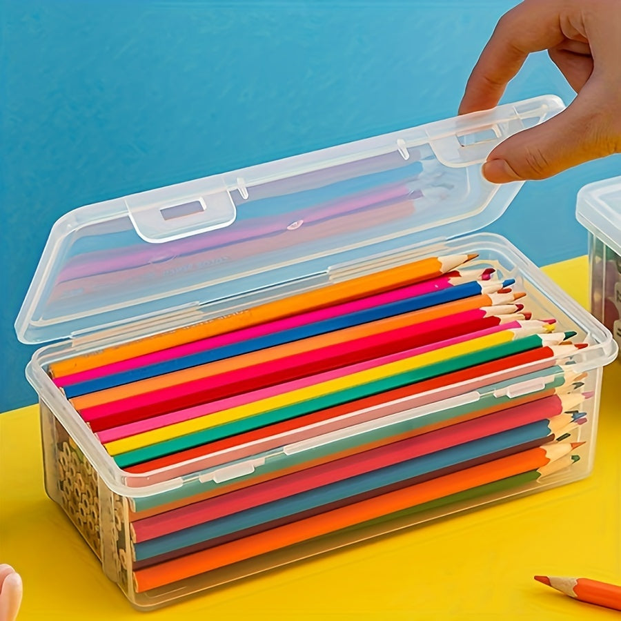 Transparent Förvaringsbox - Praktisk och Hållbar för Skolmaterial Carvallo