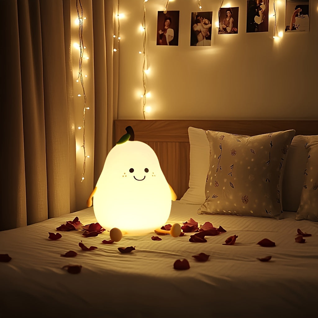 PearGlow - USB Uppladdningsbar Päronformad LED Skrivbordslampa med Dimmbara Funktioner Carvallo