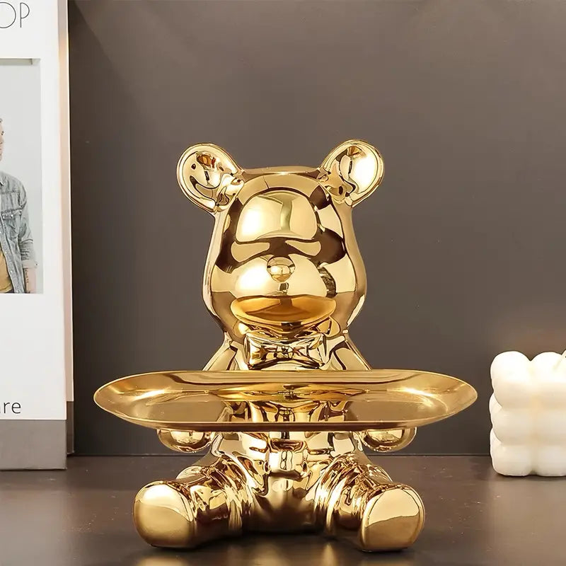 Carvallo – Lyxig Dekorativ Skulpturhållare med Glänsande Keramisk Yta Carvallo