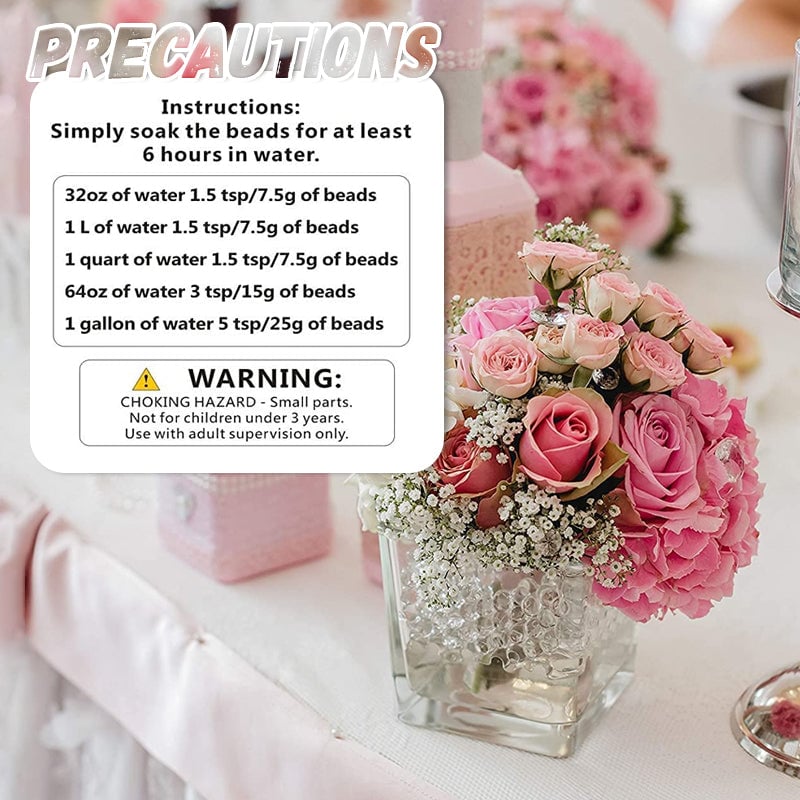 Carvallo - 2250 stycken 17-20mm kristall-botten-vatten-perlor-gel Carvallo