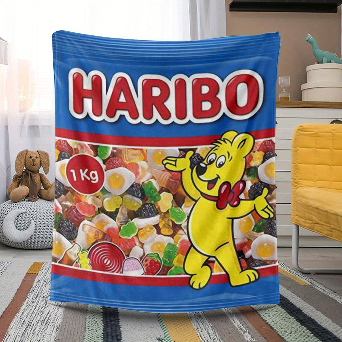 Haribo Candy Blanket – Mjuk och Färgglad för Barn Carvallo