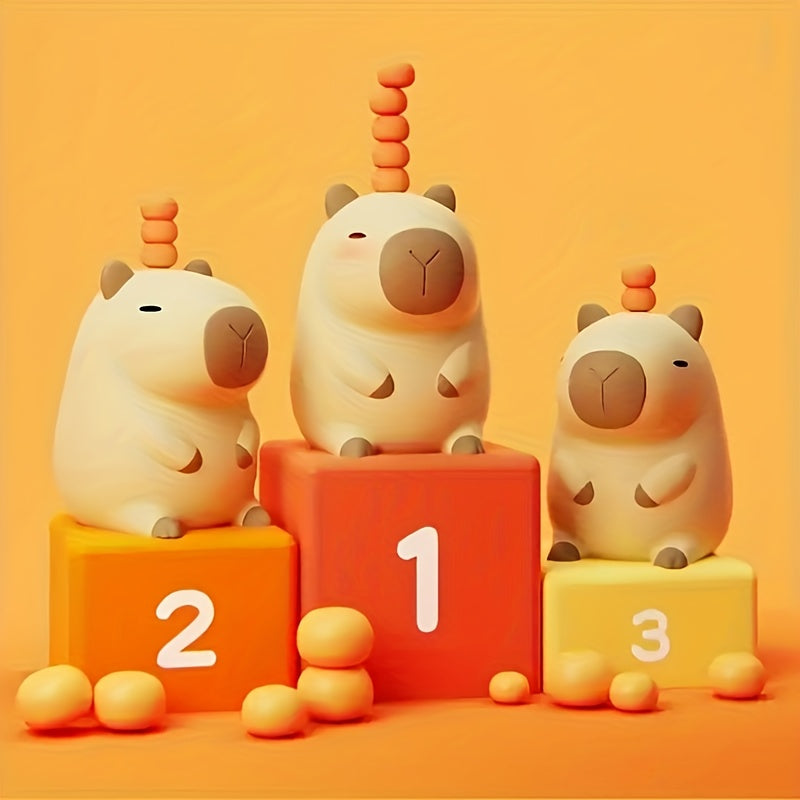 CapyGlow - Söta Capybara Nattlampa med USB Uppladdningsbar Silikonlampa Carvallo