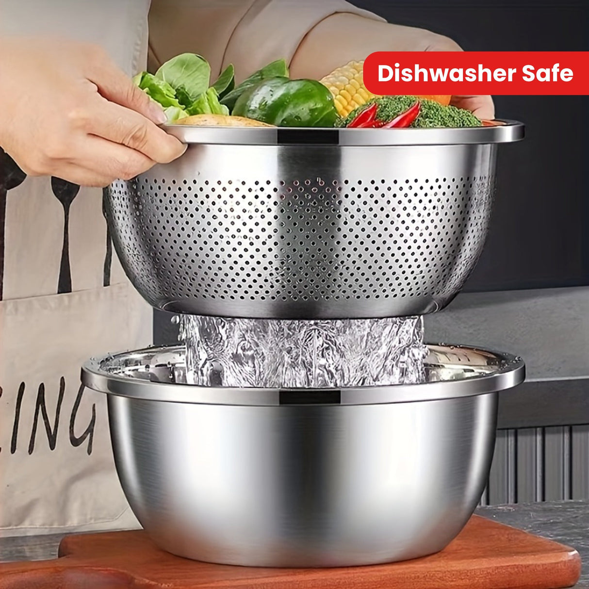 PurePrep – Set med 2 silar och blandningsskålar i rostfritt stål MILA Sverige