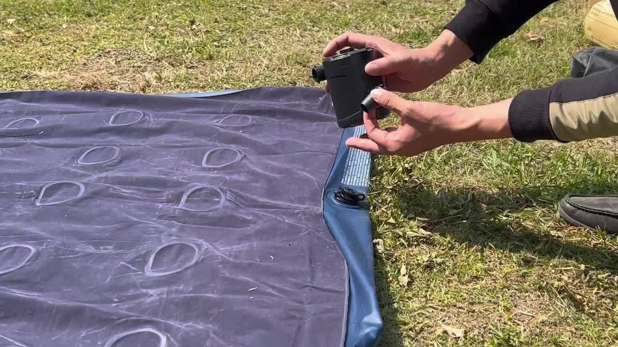 Carvallo Luftpumpe AirTrek Mini | USB-uppladdningsbar & Trådlös | Kompakt & Robust | För Luftmadrasser & Utomhus Carvallo