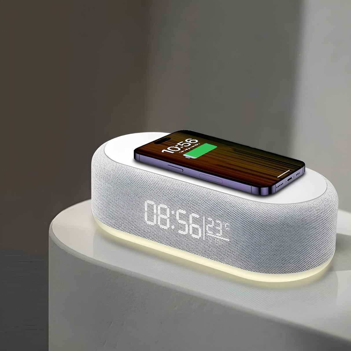 BrightCharge Klocka – Trådlös laddstation och väckarklocka Carvallo