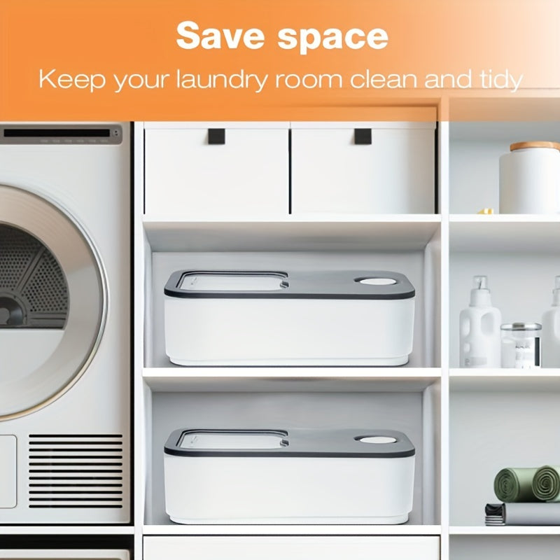 Stor tvättmedelsbehållare med skjutbart lock – Stor förvaringsbehållare för pulver och kapslar MILA Sverige