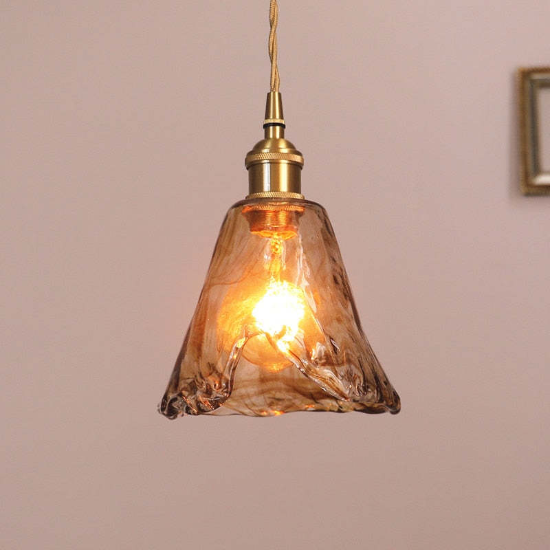 Eloise Vintage LED Taklampor i Guld Metall och Glas för Sovrum, Vardagsrum, Matrum Carvallo
