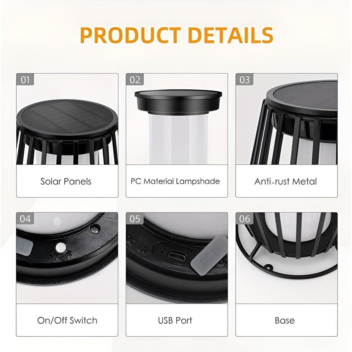 EmberGlow Light - Metall USB Uppladdningsbar Solflammslampa Carvallo