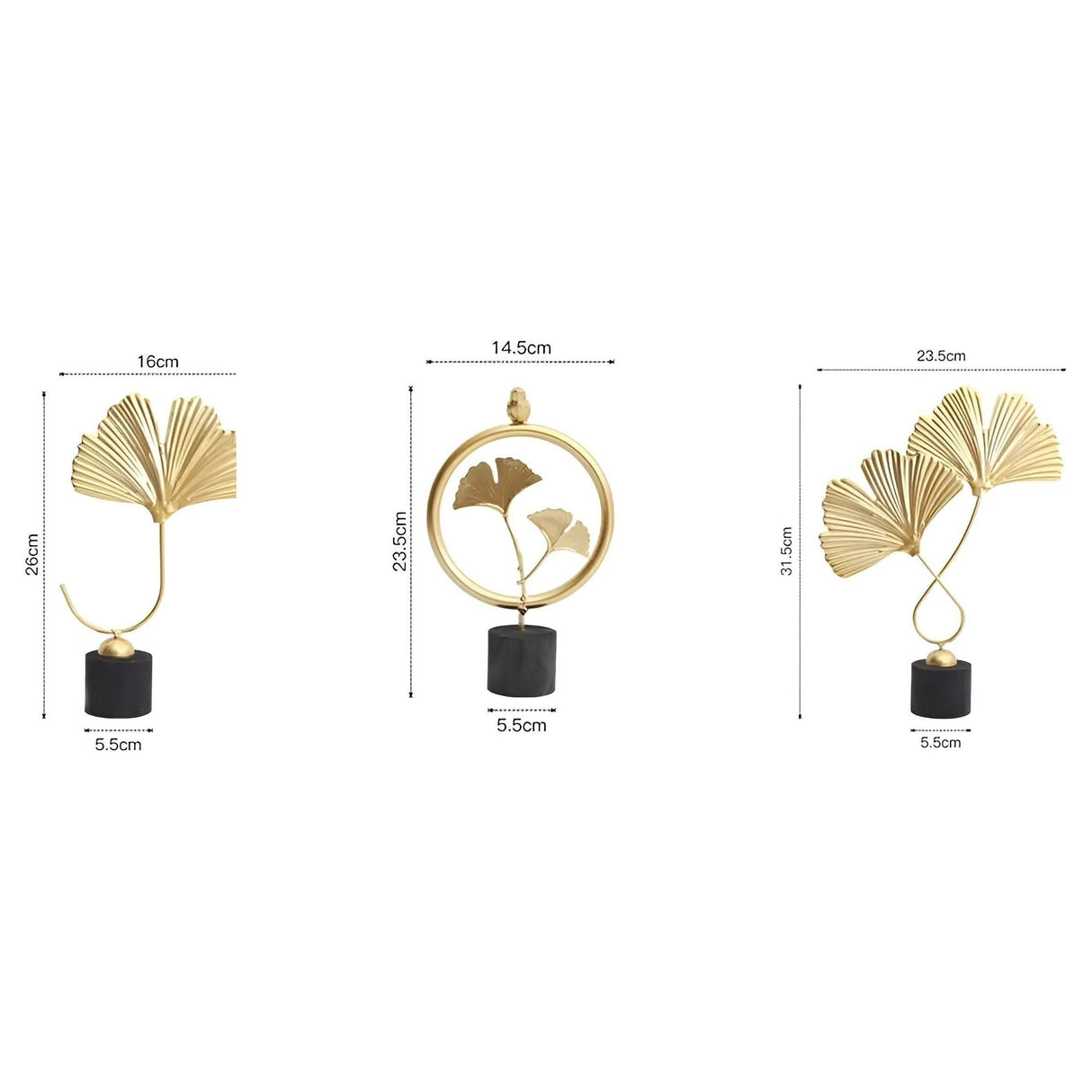 SerenLeaf - Minimalistisk Ginkgo-bladskulptur för elegant naturlig charm Carvallo