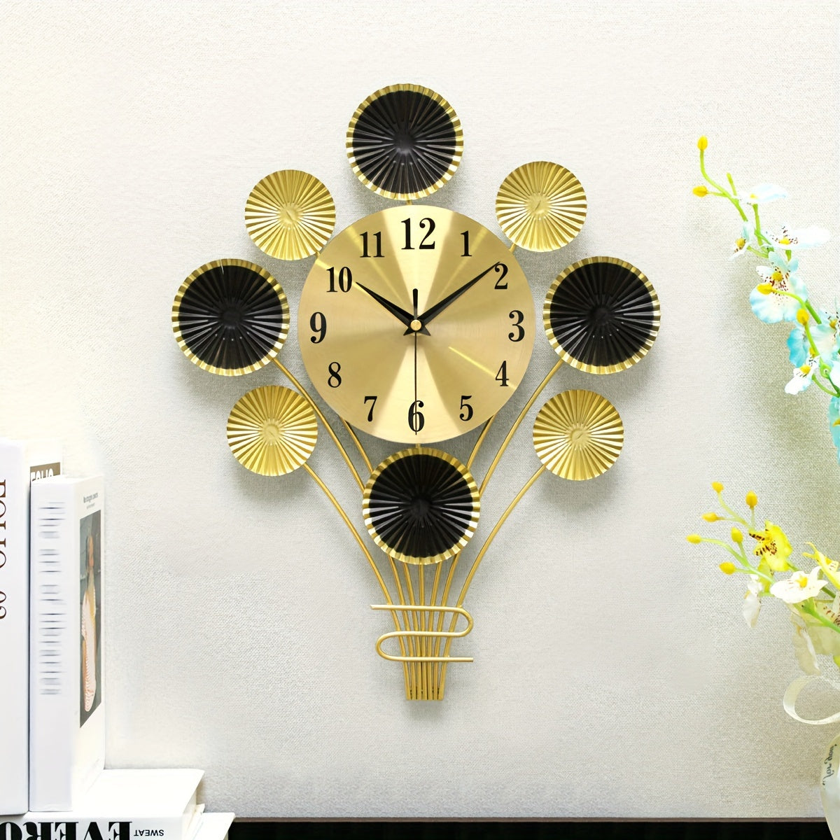 Modern Metallisk Tyst Väggklocka - Ballongformad, Dekorativ för Vardagsrum och Sovrum Carvallo