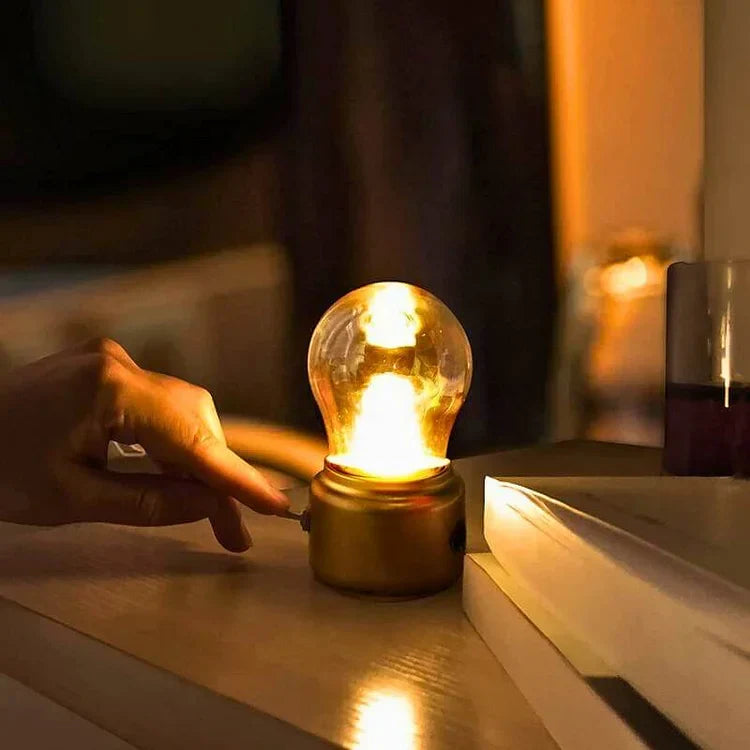 RetroGlow - Bärbar LED nattlampa med uppladdningsbart batteri Carvallo