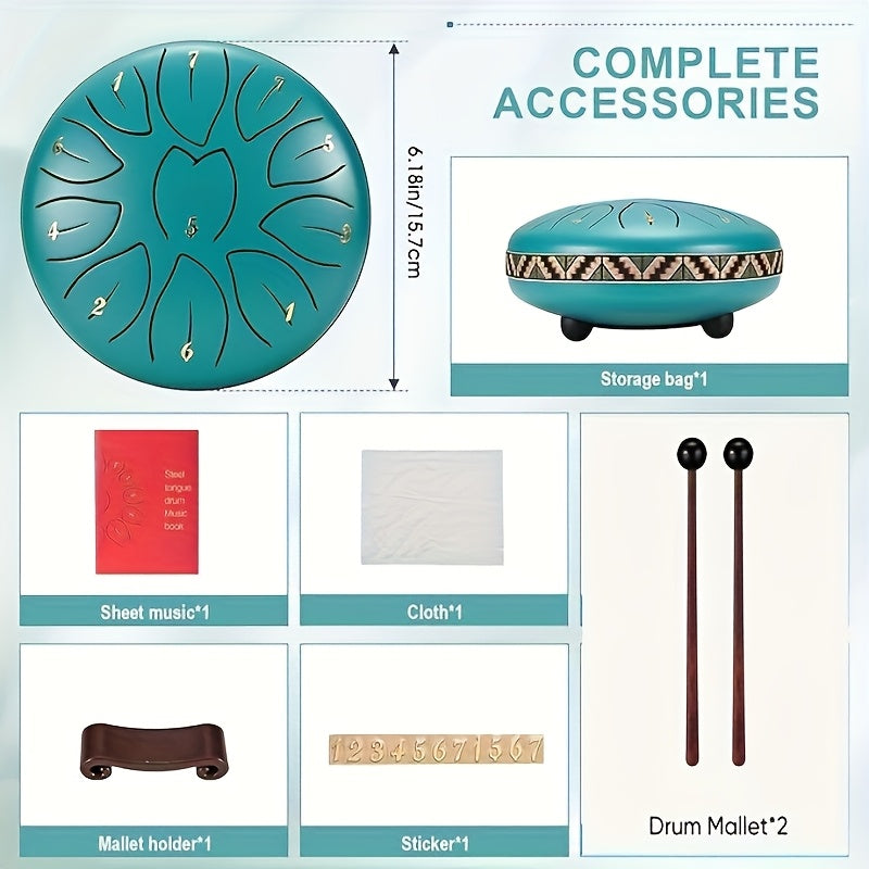 11-noters ståltungtrumma – Utomhusregnträdgårdsmusik och meditationsklocka MILA Sverige