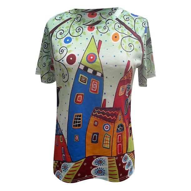 Sommar T-Shirt för kvinnor-Clothes for women-Hemnix-Hemnix