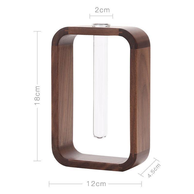 Carvallo – Stilig träl och glas förökning vase för en naturlig accent Carvallo