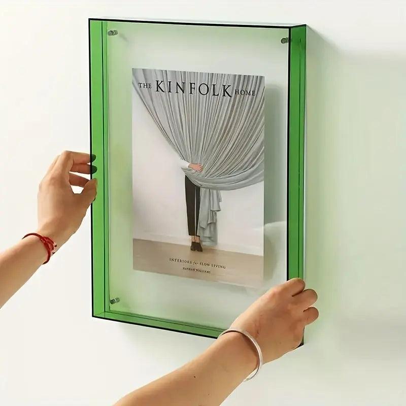 Akryl Fotohållare | Neon Minimalistisk Skrivborddisplay Carvallo