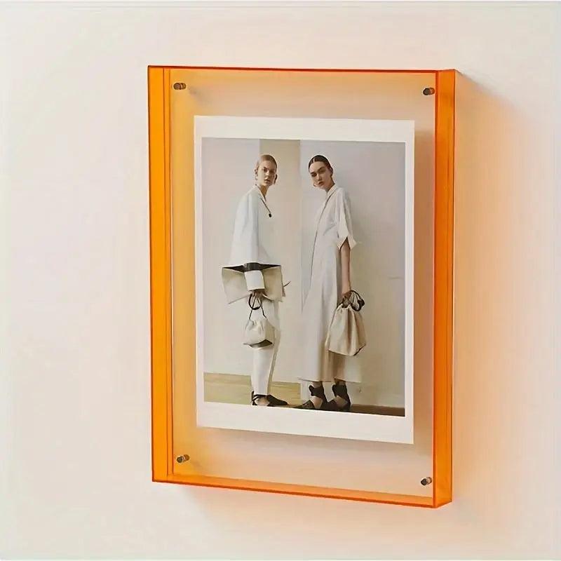Akryl Fotohållare | Neon Minimalistisk Skrivborddisplay Carvallo