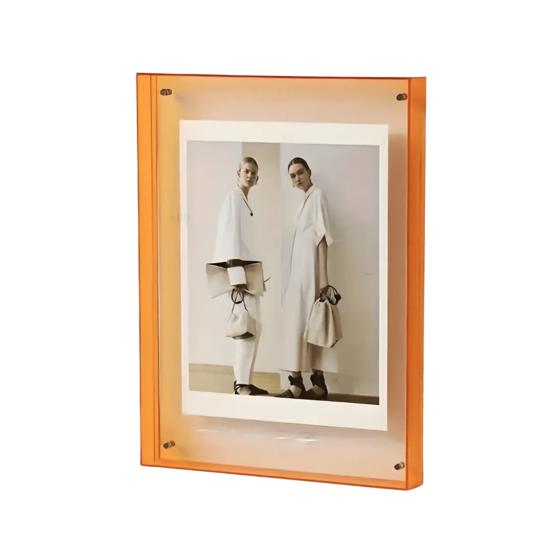 Akryl Fotohållare | Neon Minimalistisk Skrivborddisplay Carvallo