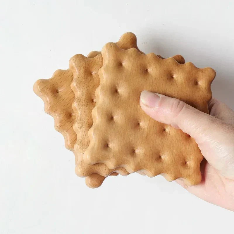 Fyra bitars set av trä kakform coasters modern stil Carvallo