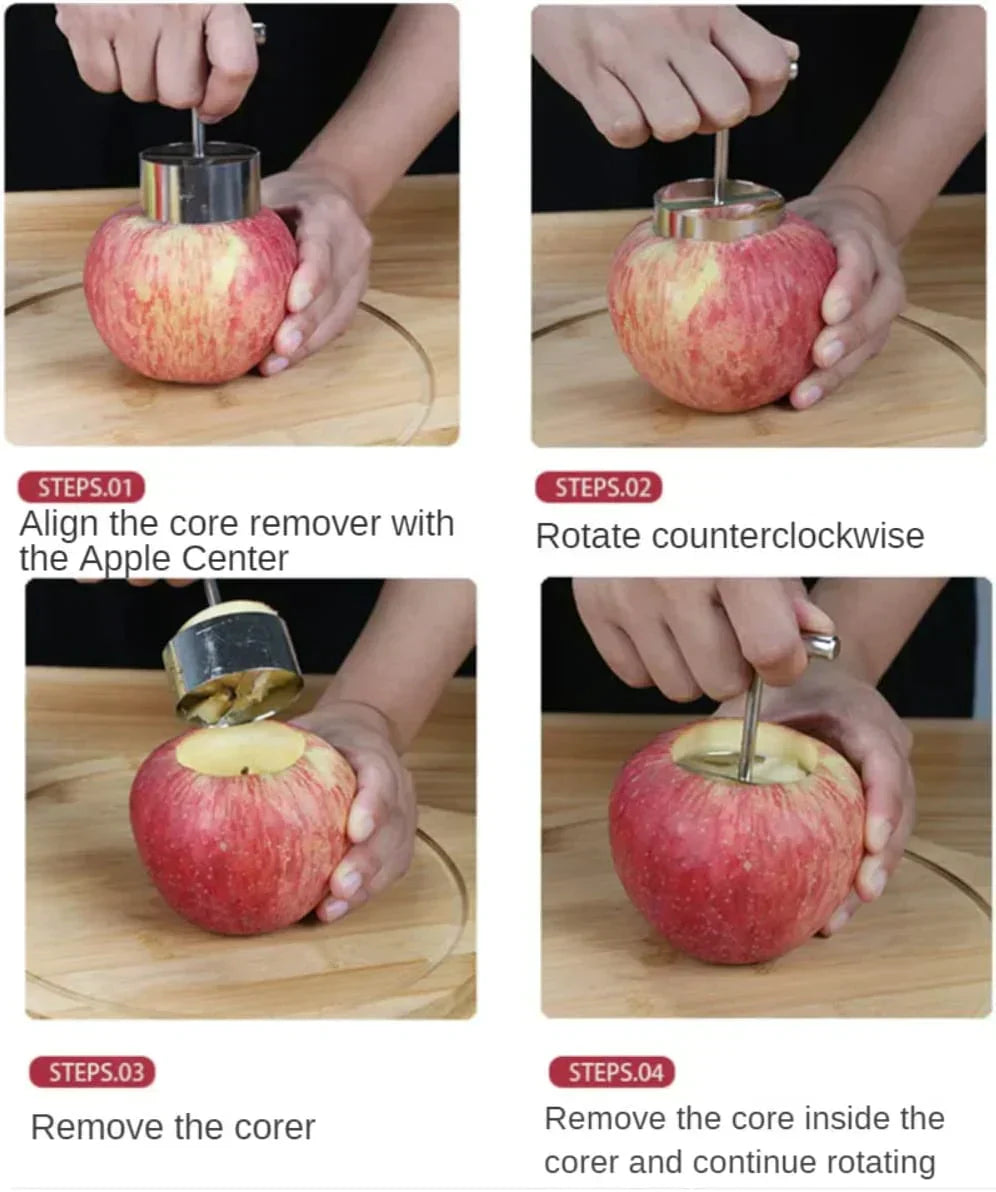 Äpple- och päronurkärnare i rostfritt stål – Snabbverktyg för enkel fruktberedning MILA Sverige