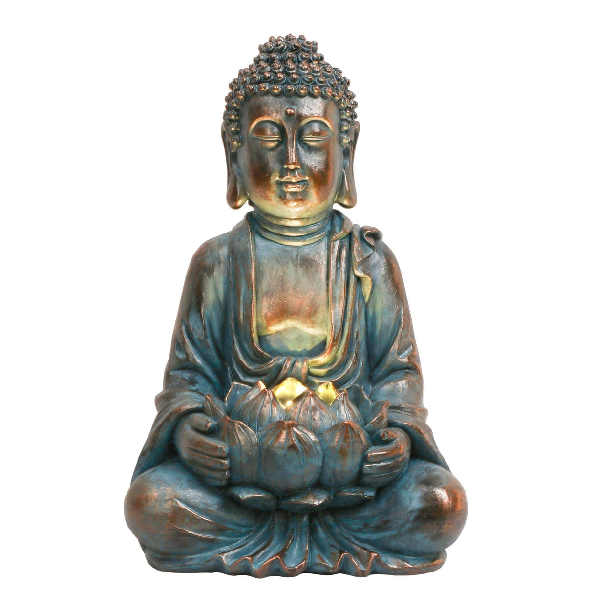 Carvallo - Solcellsdriven Buddha-trädgårdsfigur med lugnande nattljus Carvallo
