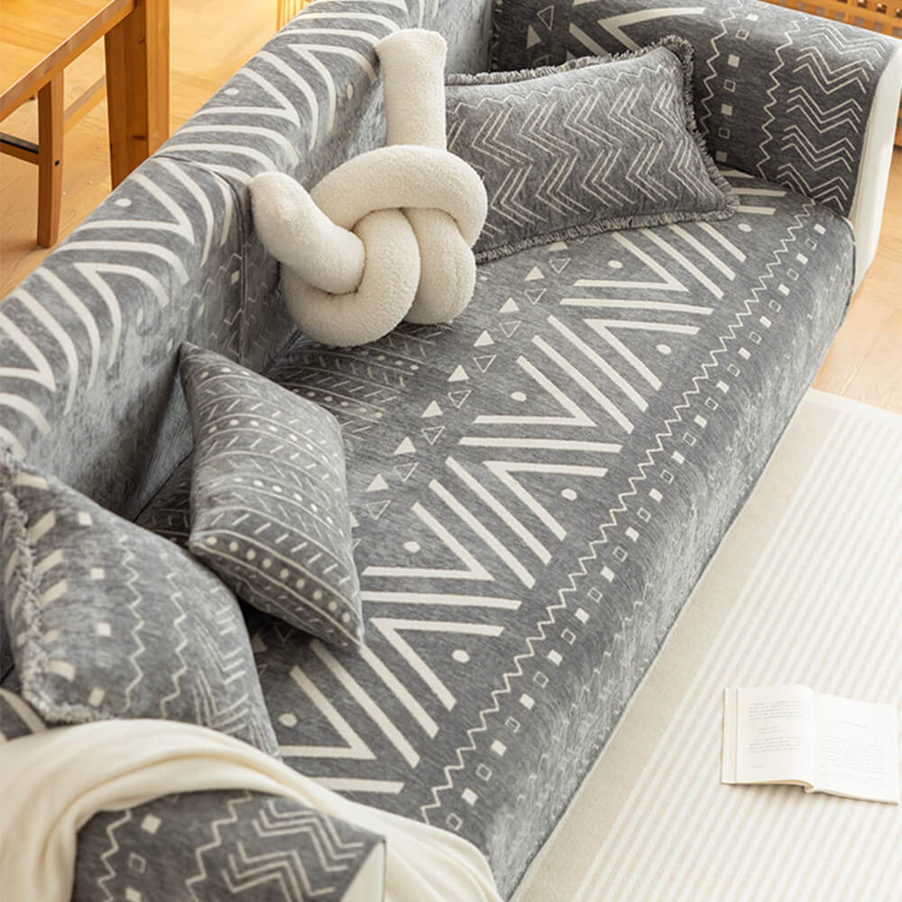 Chenille tyg Andningsbar Slitstark Soffa Täckande Deco Carvallo